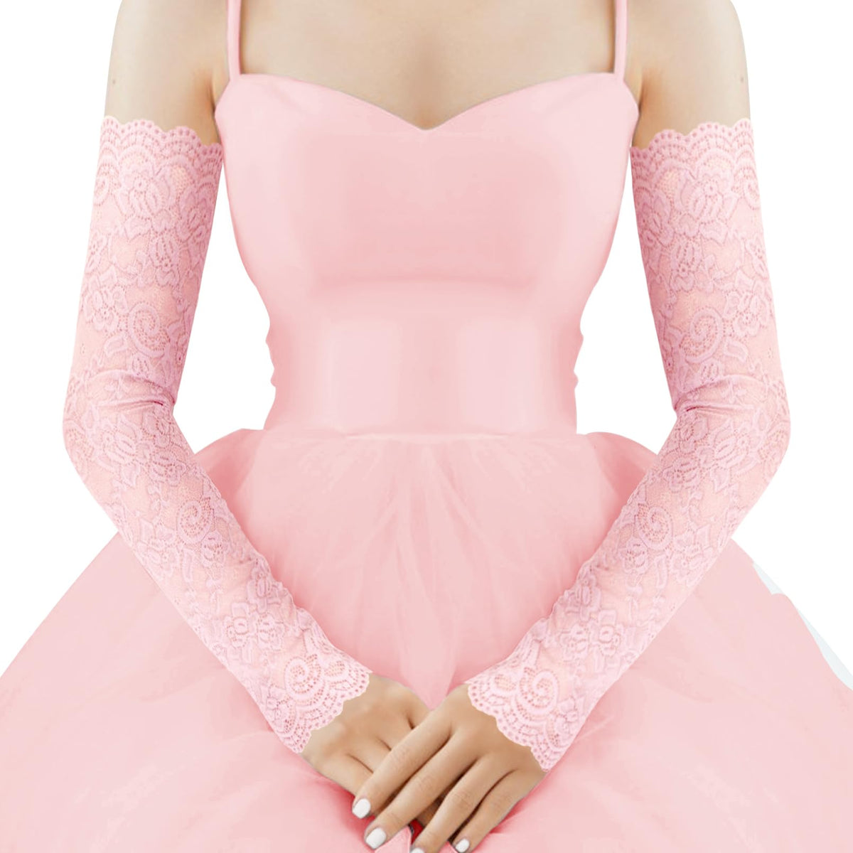 Fingerless Lace Arm Sleeves for Women for Wedding Tea Party