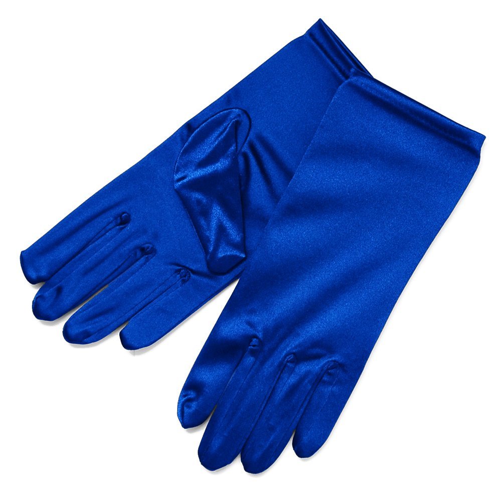 Shiny Stretch Satin Dress Gloves Wrist Length 2BL Over 12 years old