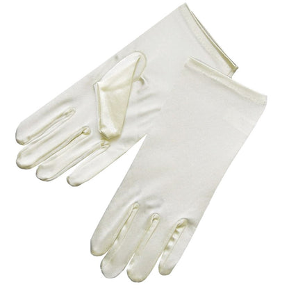 Shiny Stretch Satin Dress Gloves Wrist Length 2BL Over 12 years old