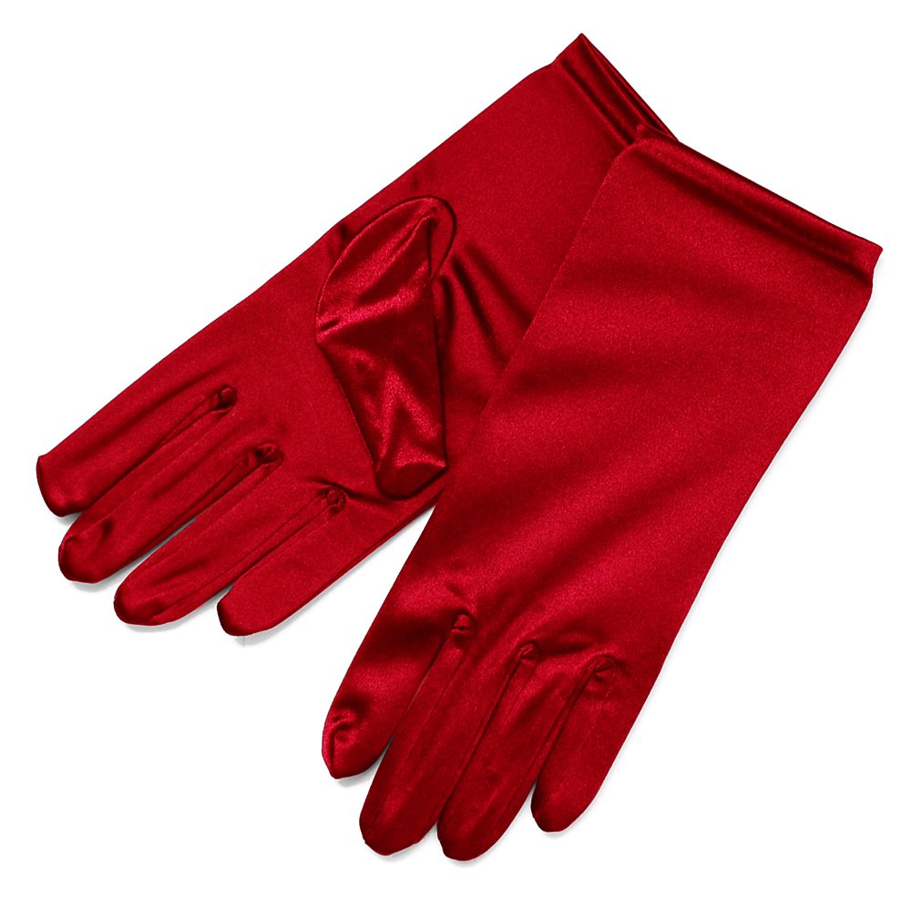 Shiny Stretch Satin Dress Gloves Wrist Length 2BL Over 12 years old