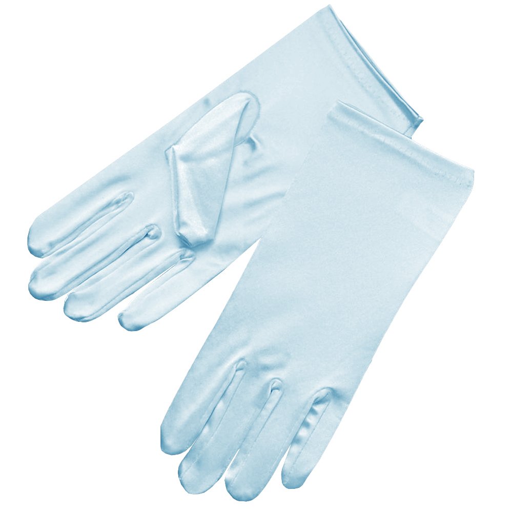 Shiny Stretch Satin Dress Gloves Wrist Length 2BL Over 12 years old