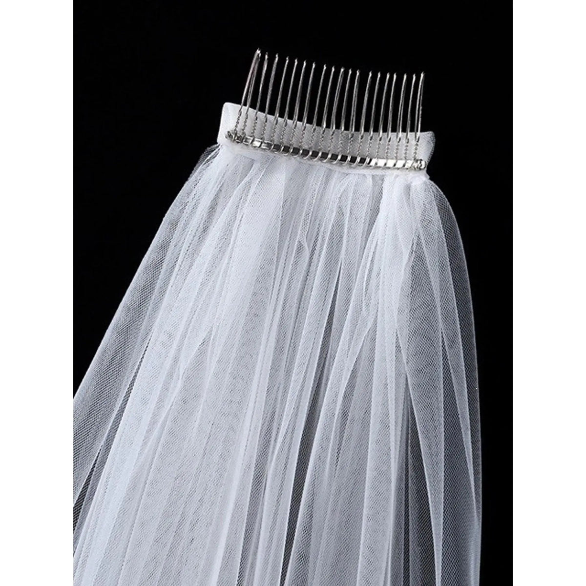 U-Shape Floral Lace Wedding Veil, Breathable Soft Hair Comb, Elegant Bride Headpiece, Versatile for Parties and Bridal Gowns