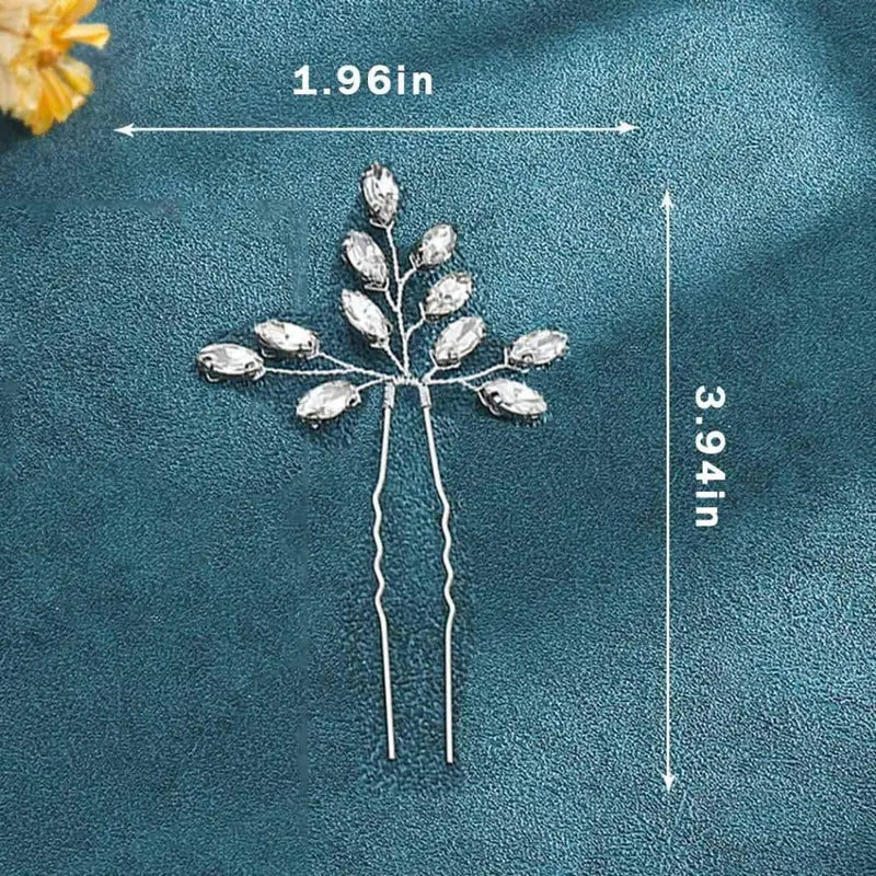 Women's 3PCS Good Quality Handmade Craft Bridal Hair Clips - Rhinestone,Crystal,Alloy Pearl Embellished Elegant Hair Pins - Wedding Ceremony,Bridal Shower Formal Event Accessories - Free Size