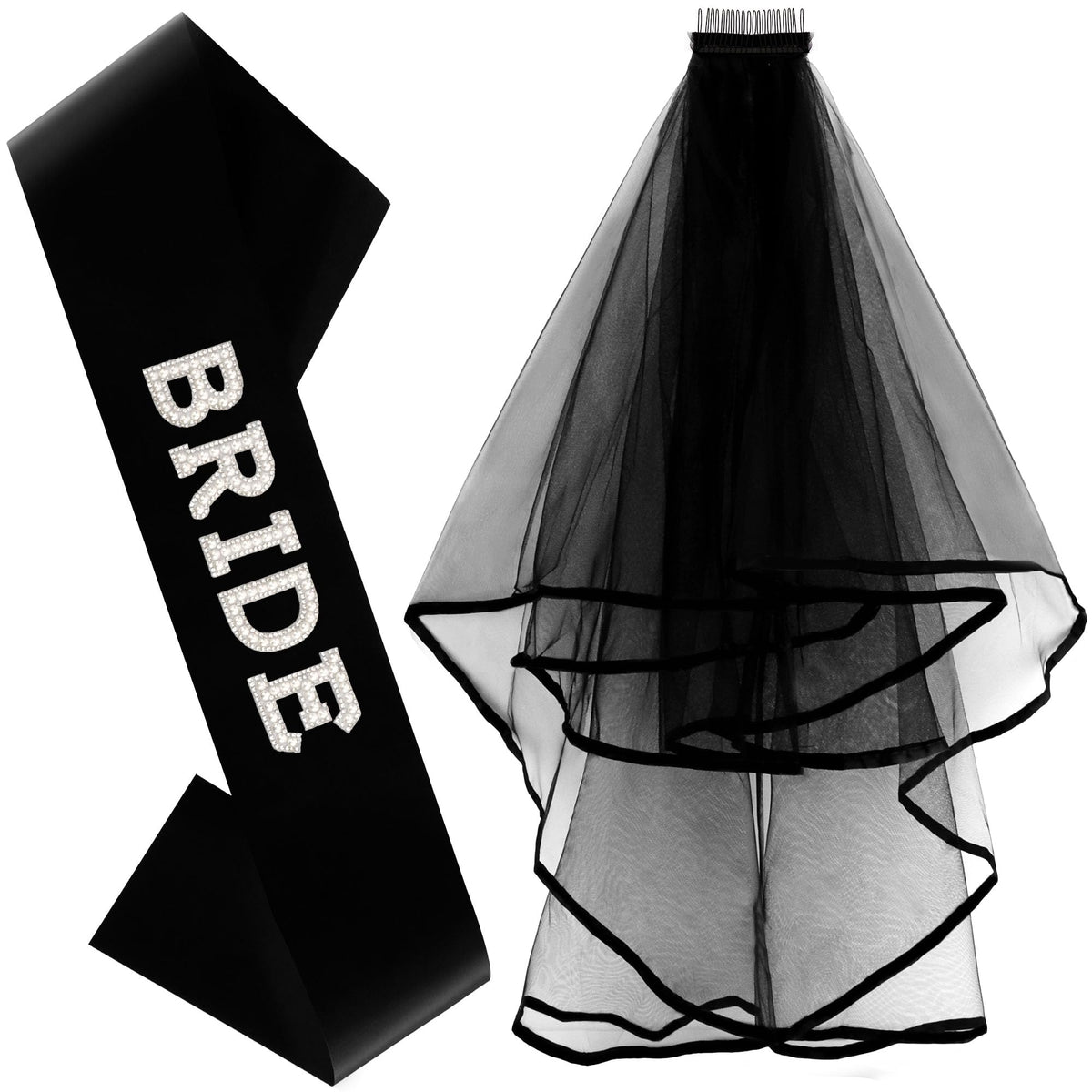 Chanaco Bride to Be Sash Bachelorette Party Favors Decorations Wedding Accessories White Veil Bridal Shower Sashes Gifts