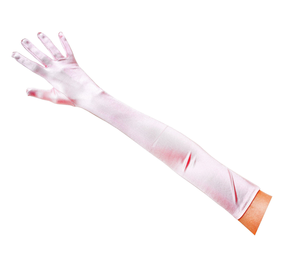 SACASUSA 23" Extra Long Super Stretch Over the Elbow Party Bridal Dance Sexy Satin Gloves A-Grade Quality 16BL 58cm