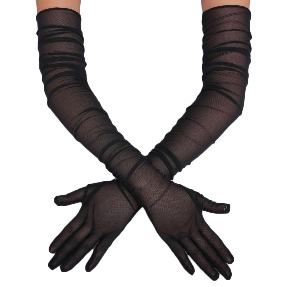 Avidlove Women's Long Sheer Gloves Tulle Mesh Opera Gloves