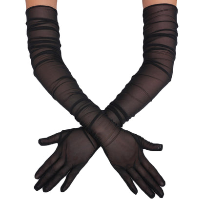 Avidlove Women's Long Sheer Gloves Tulle Mesh Opera Gloves