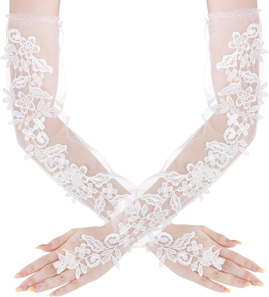 Fingerless Lace Gloves for Women Fingerless Lace Gloves for Halloween Wedding Party Prom Costume Accessories