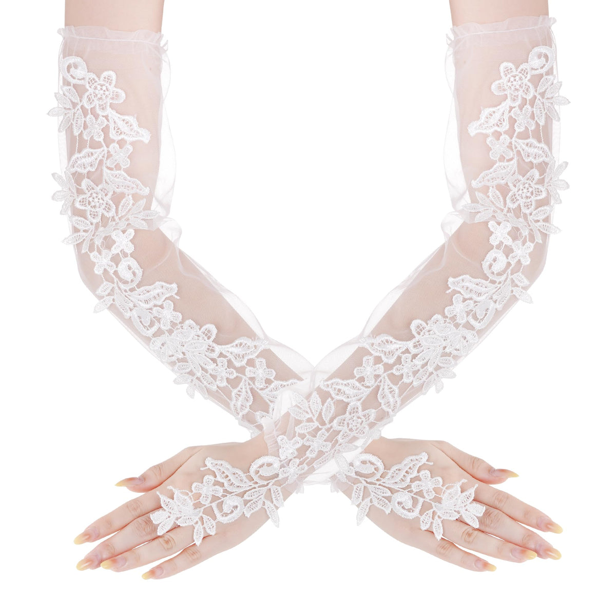 Fingerless Lace Gloves for Women Fingerless Lace Gloves for Halloween Wedding Party Prom Costume Accessories