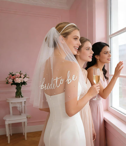 Bride to Be Veil for Bachelorette Party, Bridal Veil for Wedding