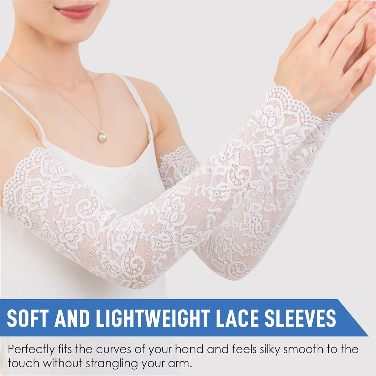 Fingerless Lace Arm Sleeves for Women for Wedding Tea Party