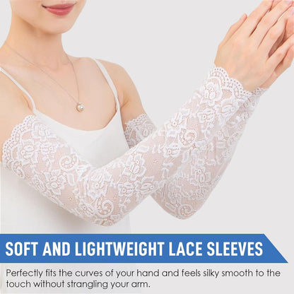 Fingerless Lace Arm Sleeves for Women for Wedding Tea Party