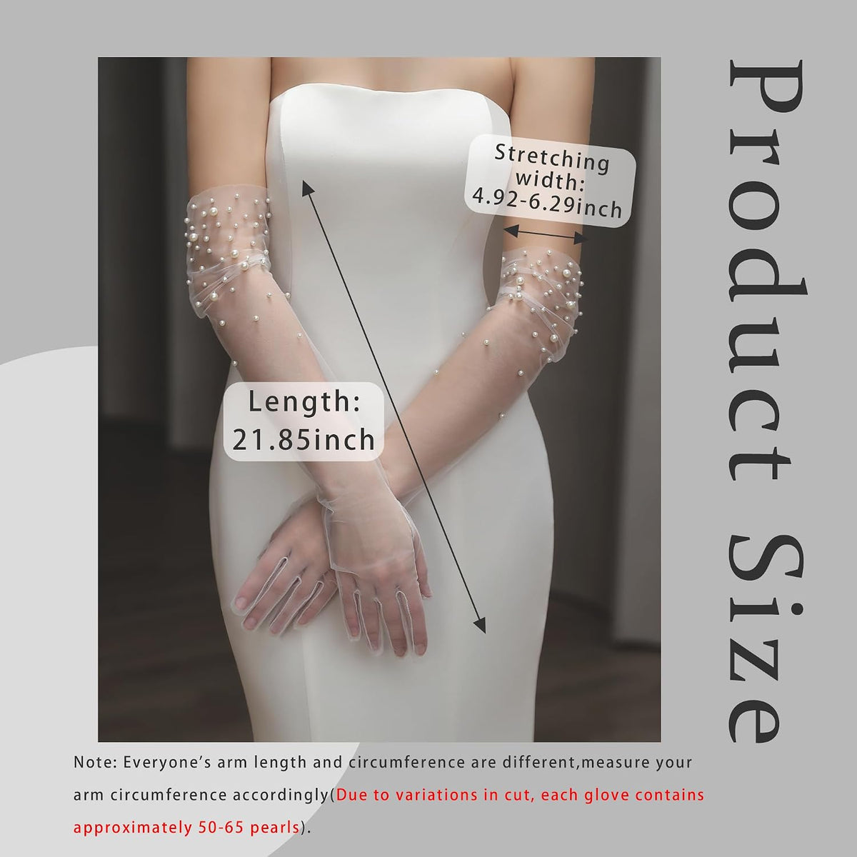 Long Pearl Wedding Gloves Tulle Bridal Gloves Sheer Long Bridal Sleeves Opera Prom Party Costumes for Women