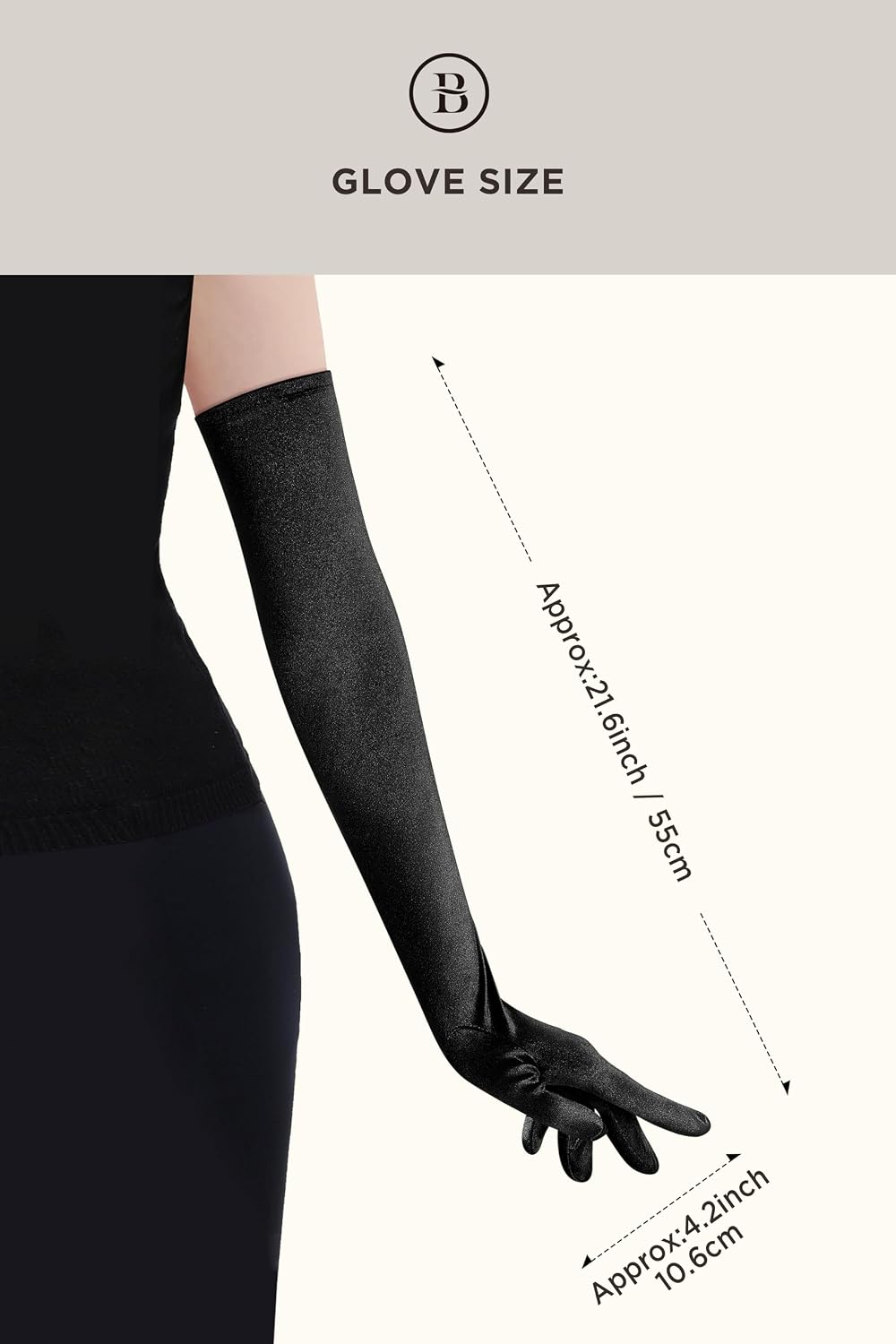 BABEYOND Long Opera Gloves for Women 1920s Elbow Length Satin Gloves