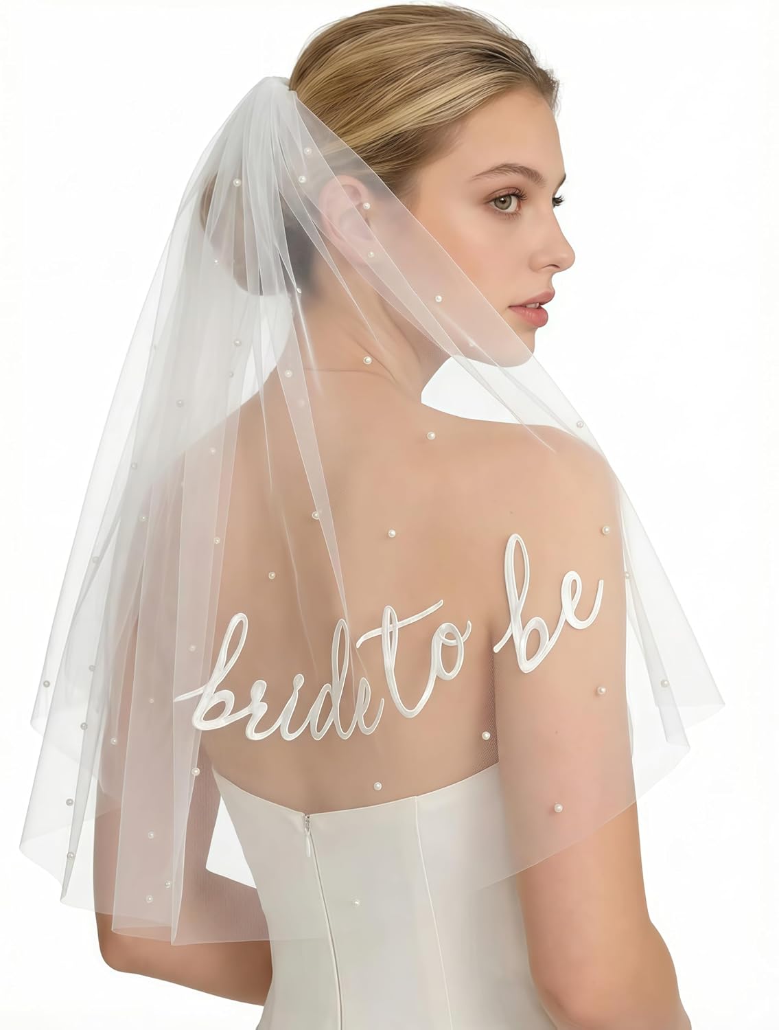 Bride to Be Veil for Bachelorette Party, Bridal Veil for Wedding