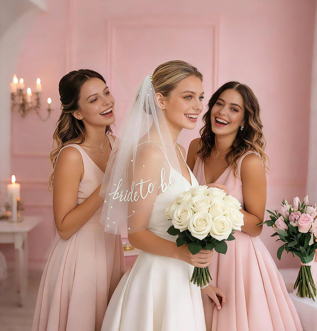 Bride to Be Veil for Bachelorette Party, Bridal Veil for Wedding