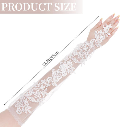 Fingerless Lace Gloves for Women Fingerless Lace Gloves for Halloween Wedding Party Prom Costume Accessories