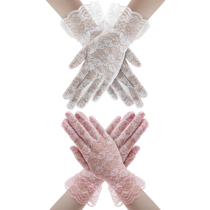 Lace Gloves for Wedding Tea Party, Evening Gloves for Women