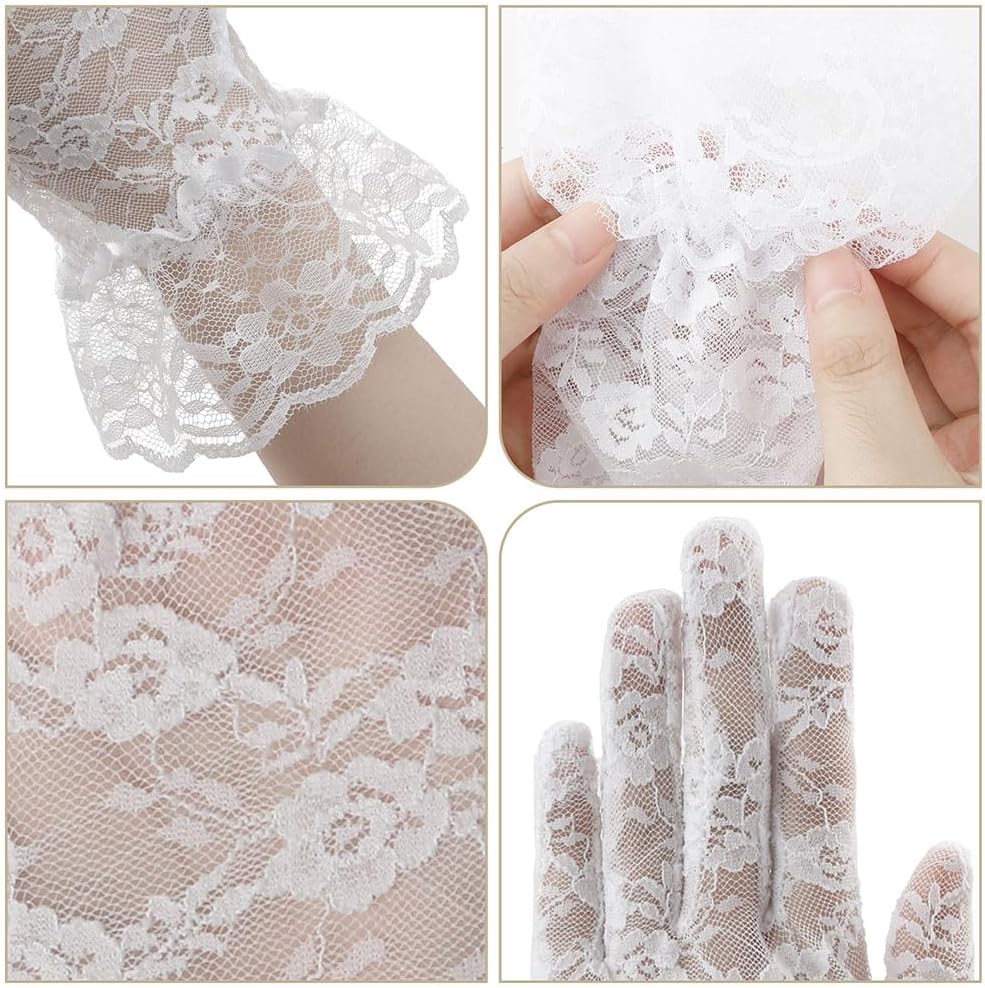 Lace Gloves for Wedding Tea Party, Evening Gloves for Women