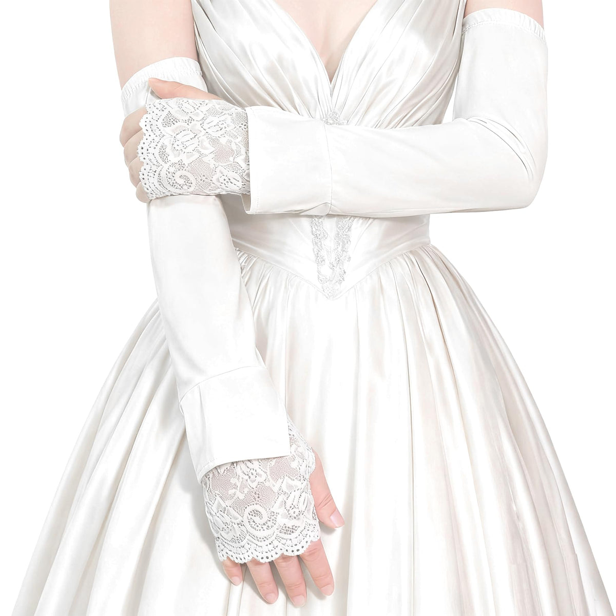 Fingerless Lace Arm Sleeves for Women for Wedding Tea Party