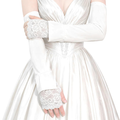 Fingerless Lace Arm Sleeves for Women for Wedding Tea Party