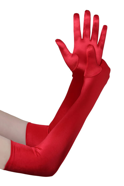 BABEYOND Long Opera Gloves for Women 1920s Elbow Length Satin Gloves