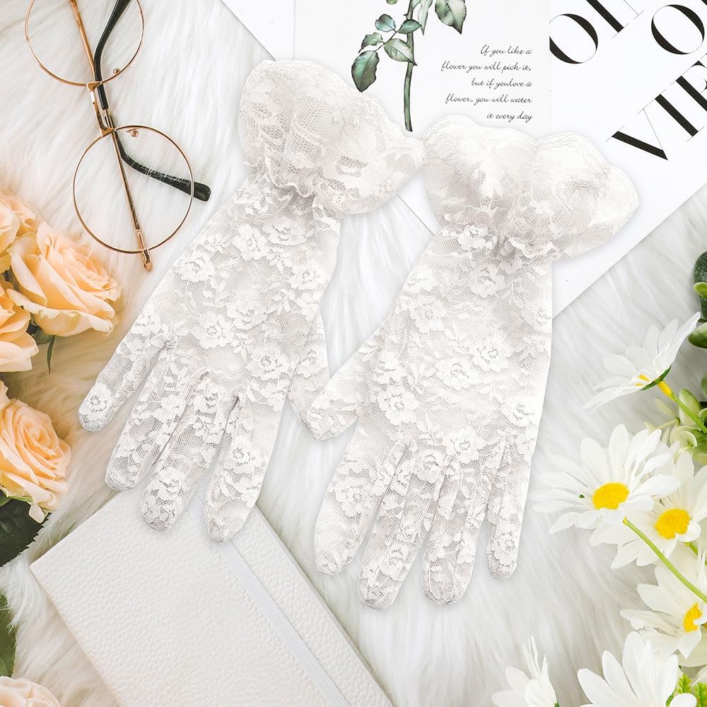 Lace Gloves for Wedding Tea Party, Evening Gloves for Women