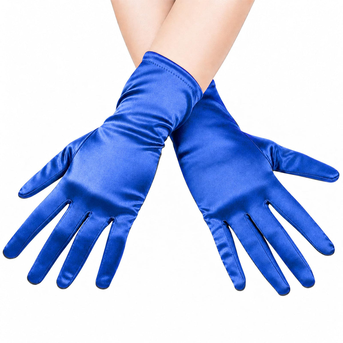 Women's Short Satin Opera Gloves for Wedding Bridal Prom Dance Dress, 9inch