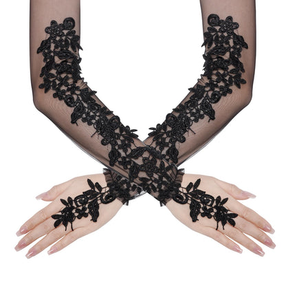 Fingerless Lace Gloves for Women Fingerless Lace Gloves for Halloween Wedding Party Prom Costume Accessories
