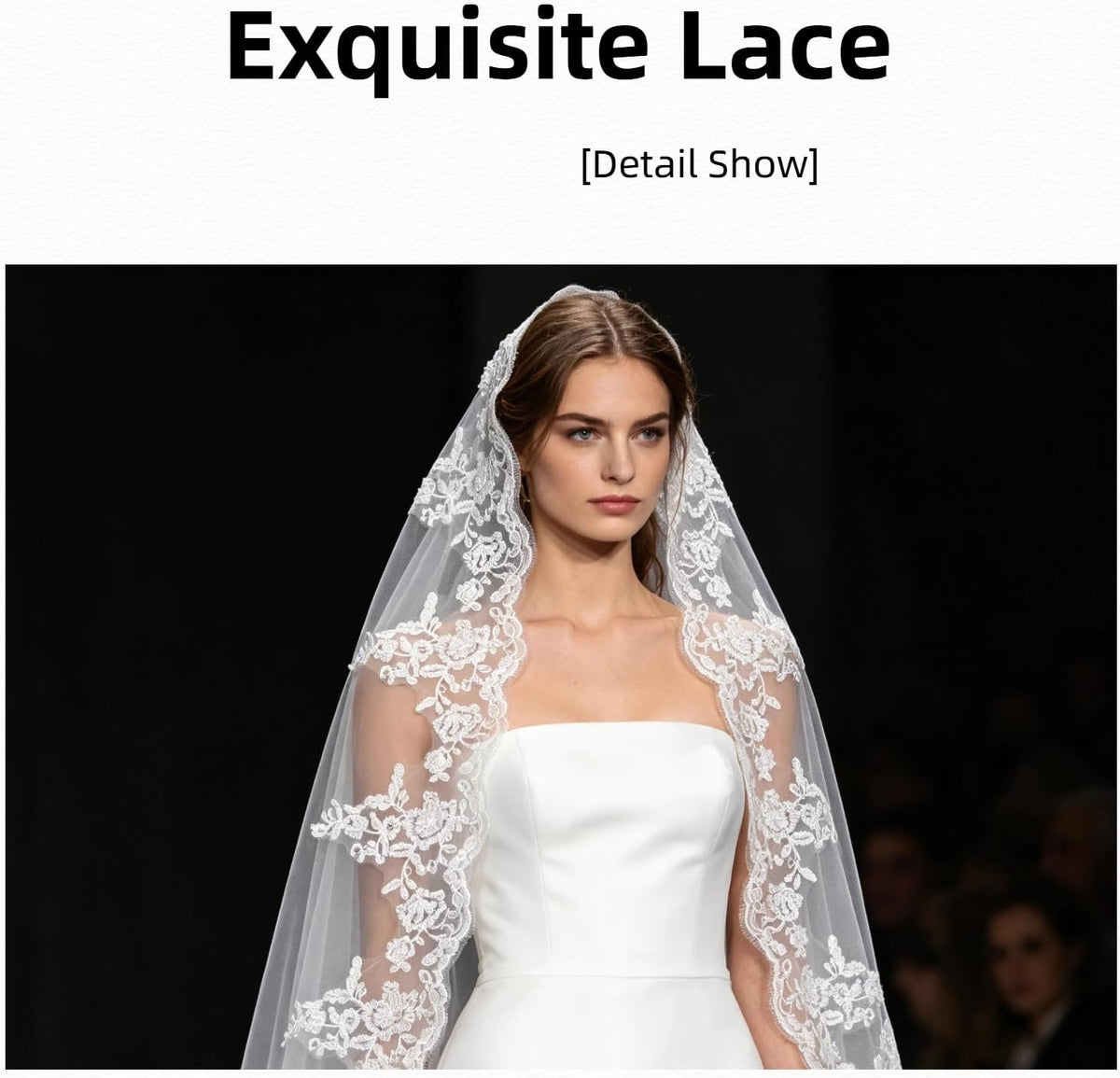 Cathedral Length Wedding Veil Lace Soft Tulle with Comb