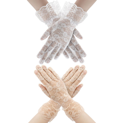 Lace Gloves for Wedding Tea Party, Evening Gloves for Women