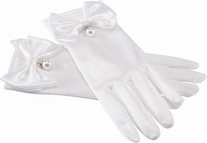 Ayliss Women Bridal Wedding Gloves Satin Short Opera Party 1920s Fancy for Special Occasion Dress Formal Dancing Cosplay