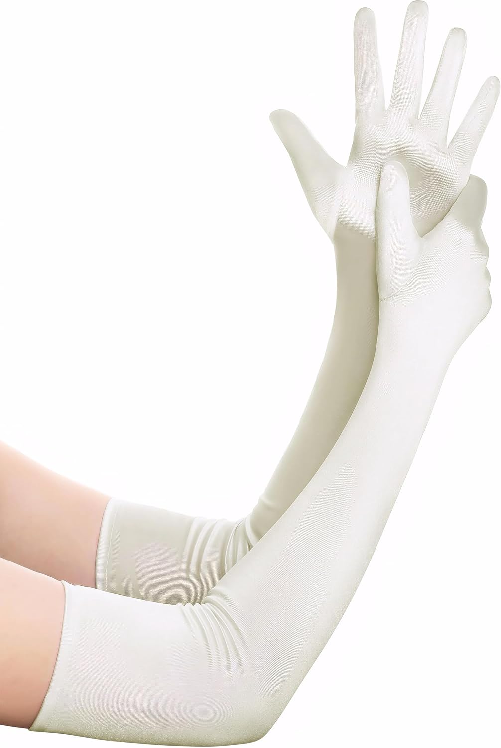 BABEYOND Long Opera Gloves for Women 1920s Elbow Length Satin Gloves