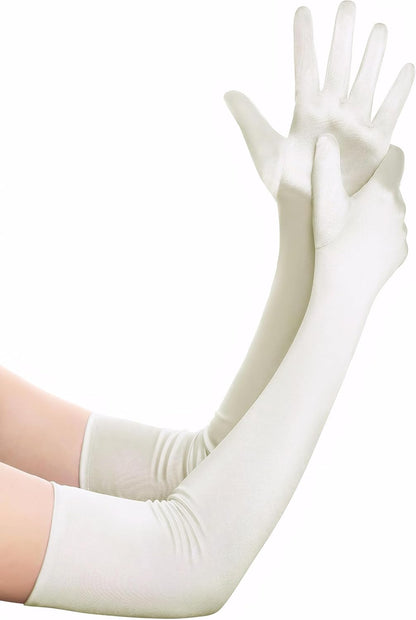 BABEYOND Long Opera Gloves for Women 1920s Elbow Length Satin Gloves