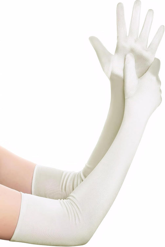BABEYOND Long Opera Gloves for Women 1920s Elbow Length Satin Gloves