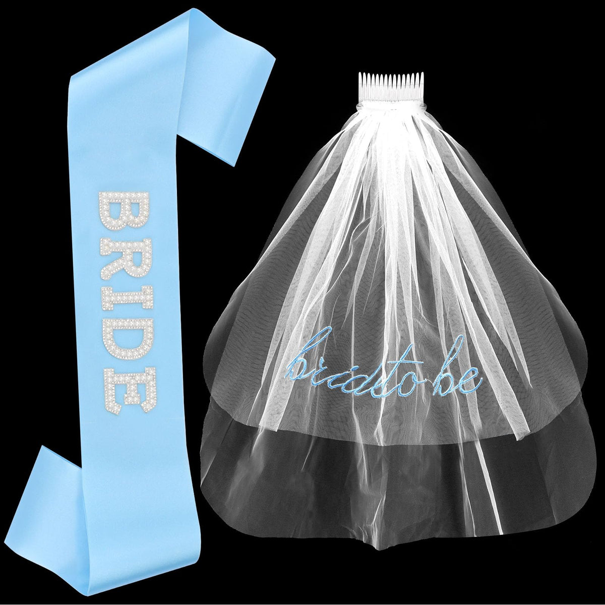 Chanaco Bride to Be Sash Bachelorette Party Favors Decorations Wedding Accessories White Veil Bridal Shower Sashes Gifts
