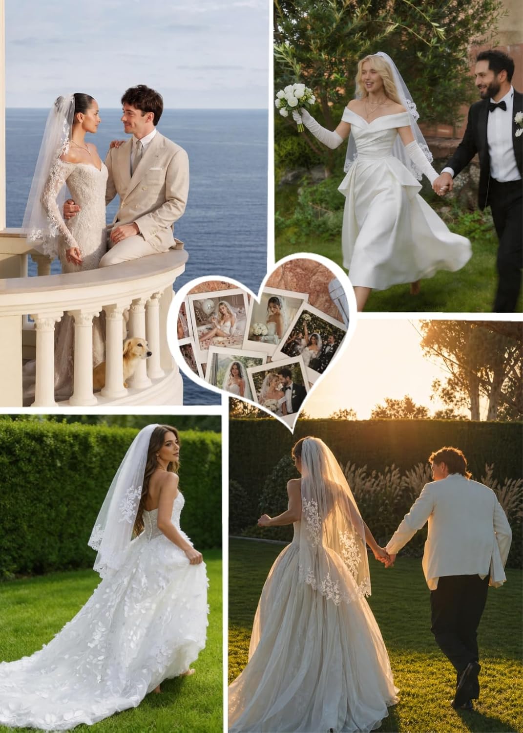 Avidlove Wedding Veil for Brides Fingertip Length Bridal Veil with Comb