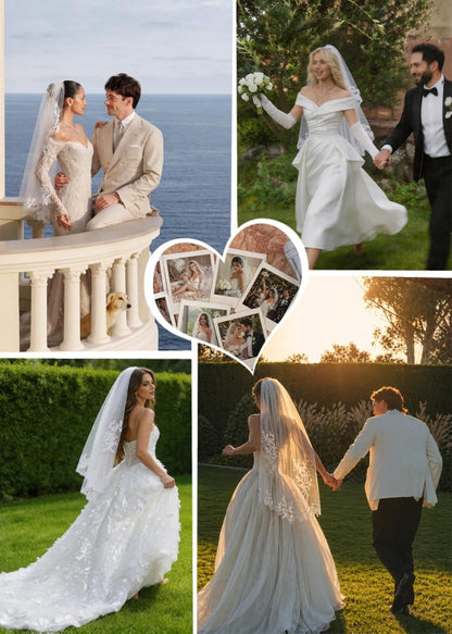 Avidlove Wedding Veil for Brides Fingertip Length Bridal Veil with Comb