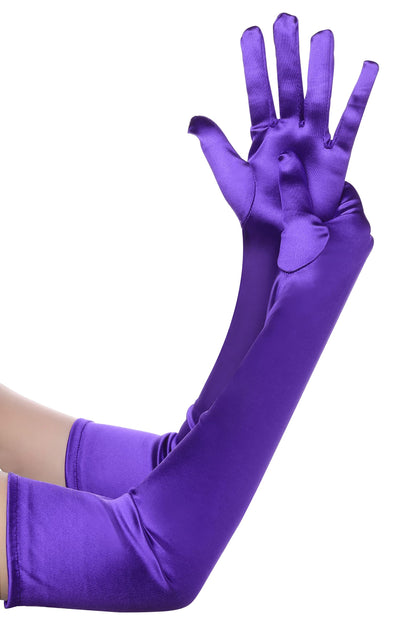 BABEYOND Long Opera Gloves for Women 1920s Elbow Length Satin Gloves