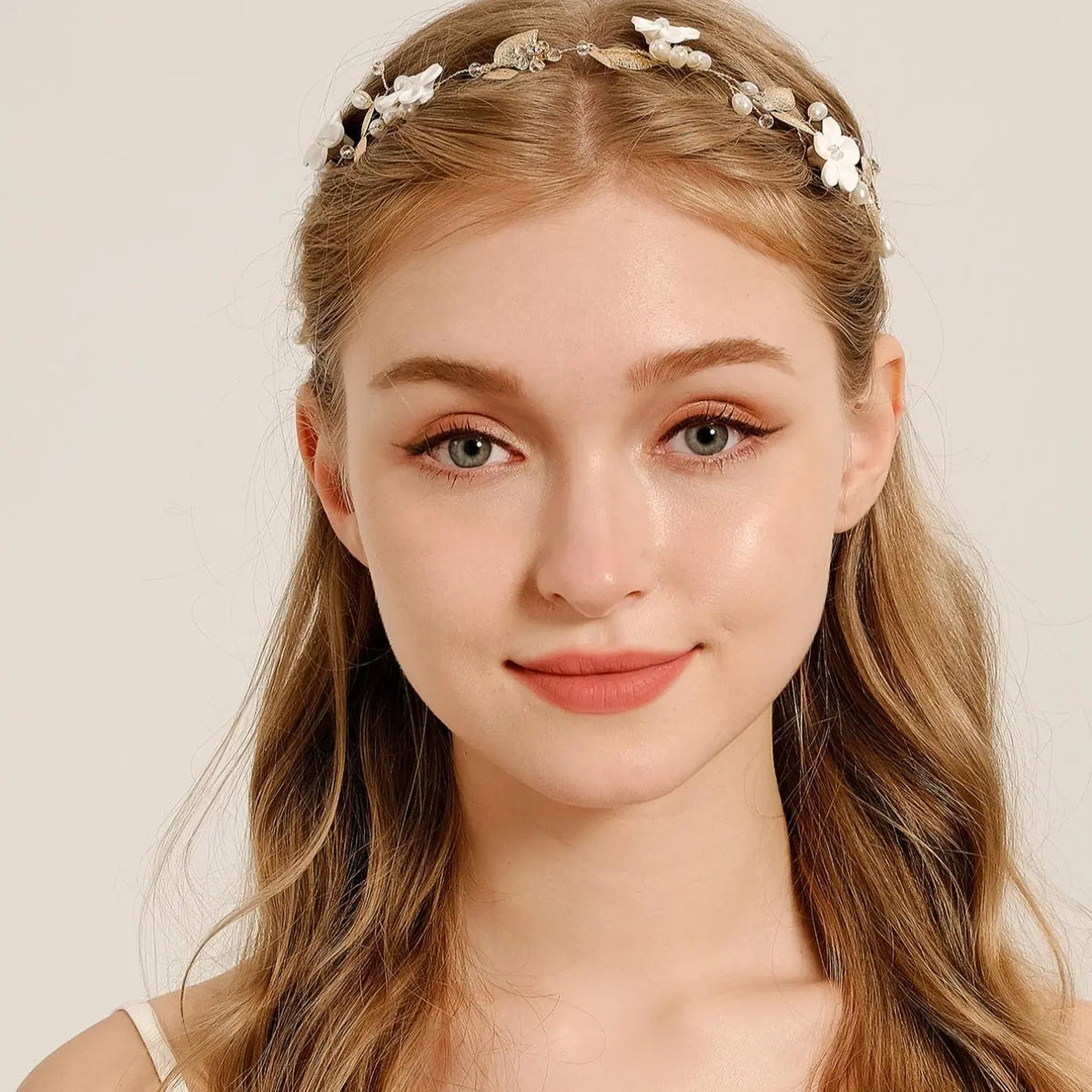Faux Pearl & Rhinestone Decorated Headband, Elegant Flower Design Headband for Wedding Bridal Party Formal Occasions, Fashion Accessories for Women
