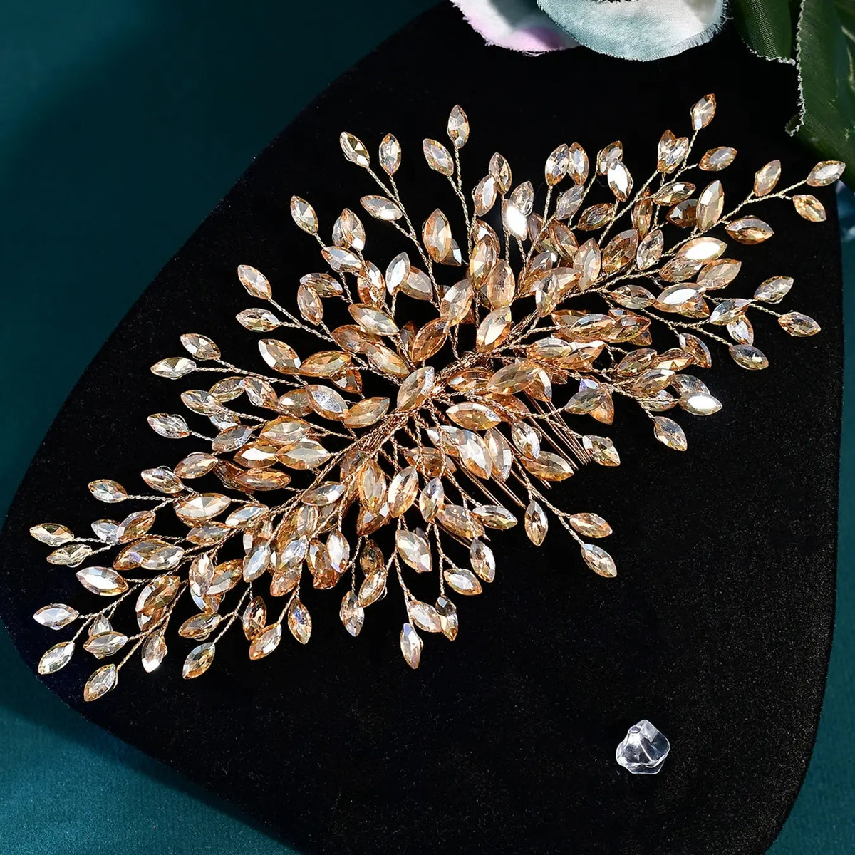 Handmade Elegant Rhinestone Hair Comb, Elegant Crown Design, Perfect for Weddings and Parties, Bridal Accessory, Fashion Headpiece for Ballroom Dance Gatherings Daily Decor