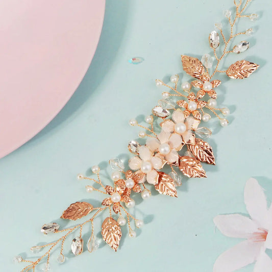 Handmade Braided Bridal Headpiece, Elegant Floral Hairband, Perfect Wedding & Bridesmaid Accessory, Unique Handcrafted Design