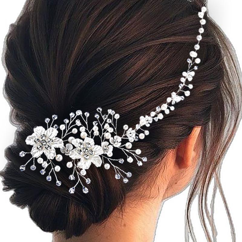 Sophisticated Women's Wedding Hair Band - Artificial Pearls, Alloy, and Resin, Lightweight and Stylish Bridal Accessory