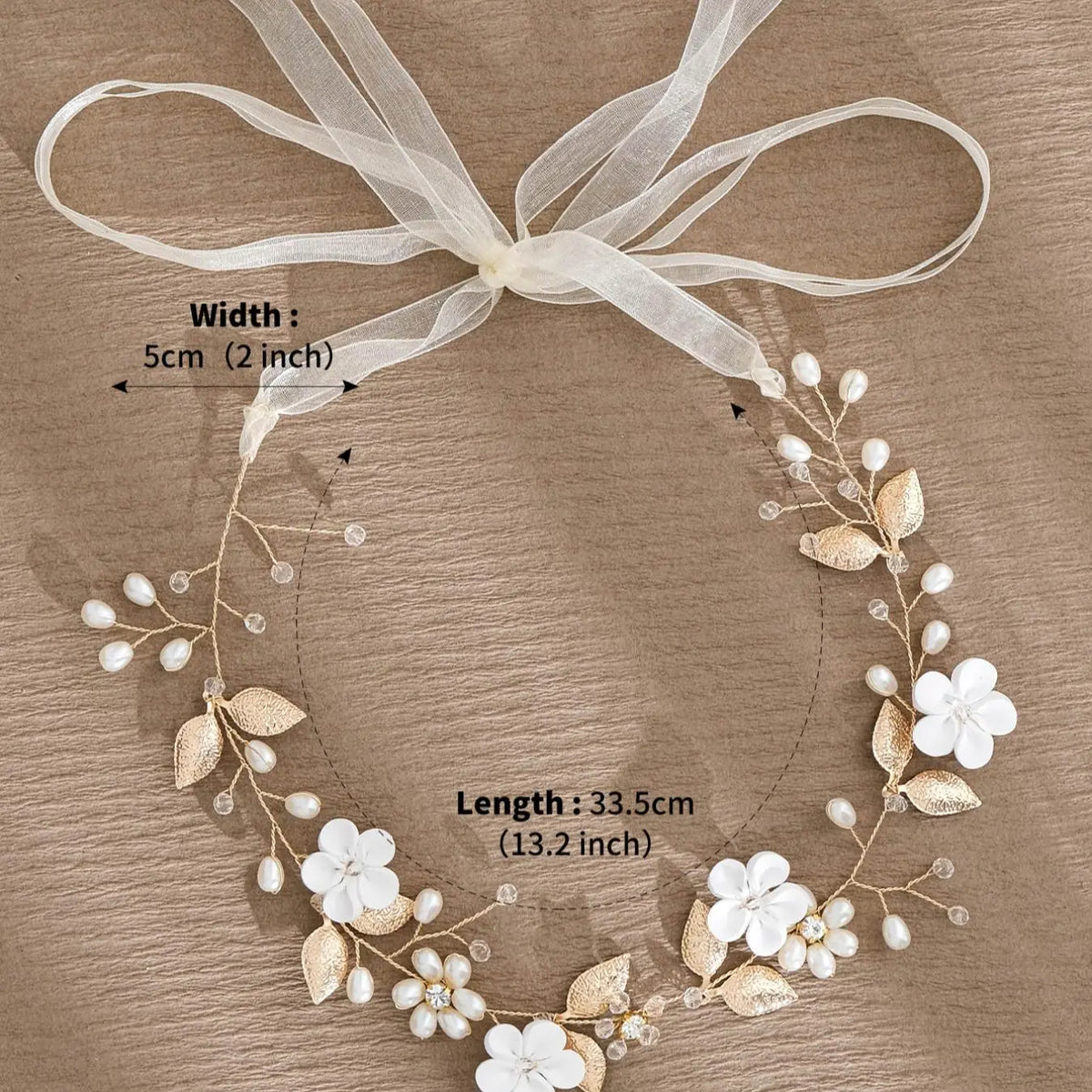 Faux Pearl & Rhinestone Decorated Headband, Elegant Flower Design Headband for Wedding Bridal Party Formal Occasions, Fashion Accessories for Women