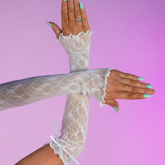 All In Lace Elbow Gloves (Pair)