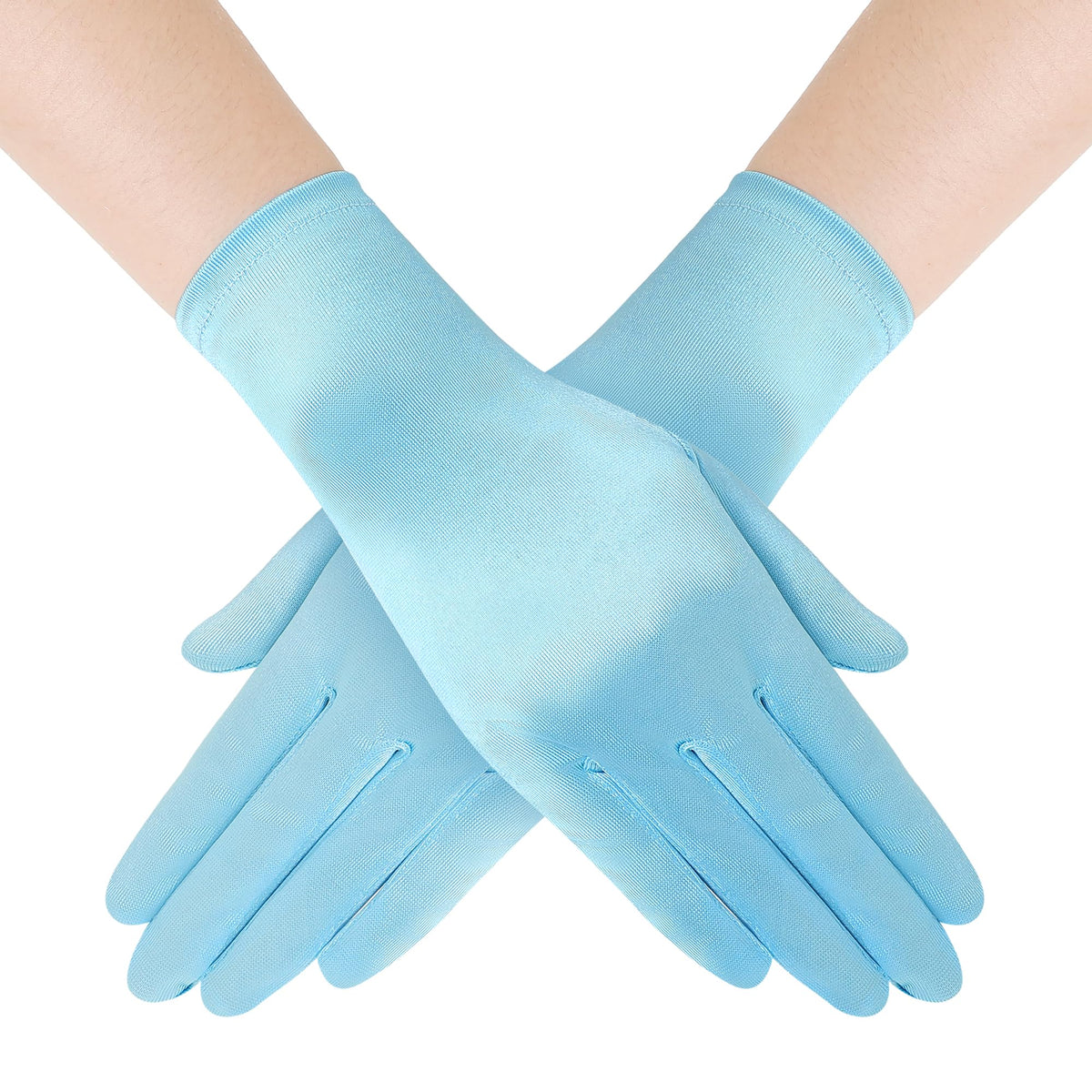 BABEYOND Short Satin Opera Gloves for Women 1920s Bridal Tea Party Gloves