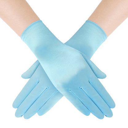 BABEYOND Short Satin Opera Gloves for Women 1920s Bridal Tea Party Gloves