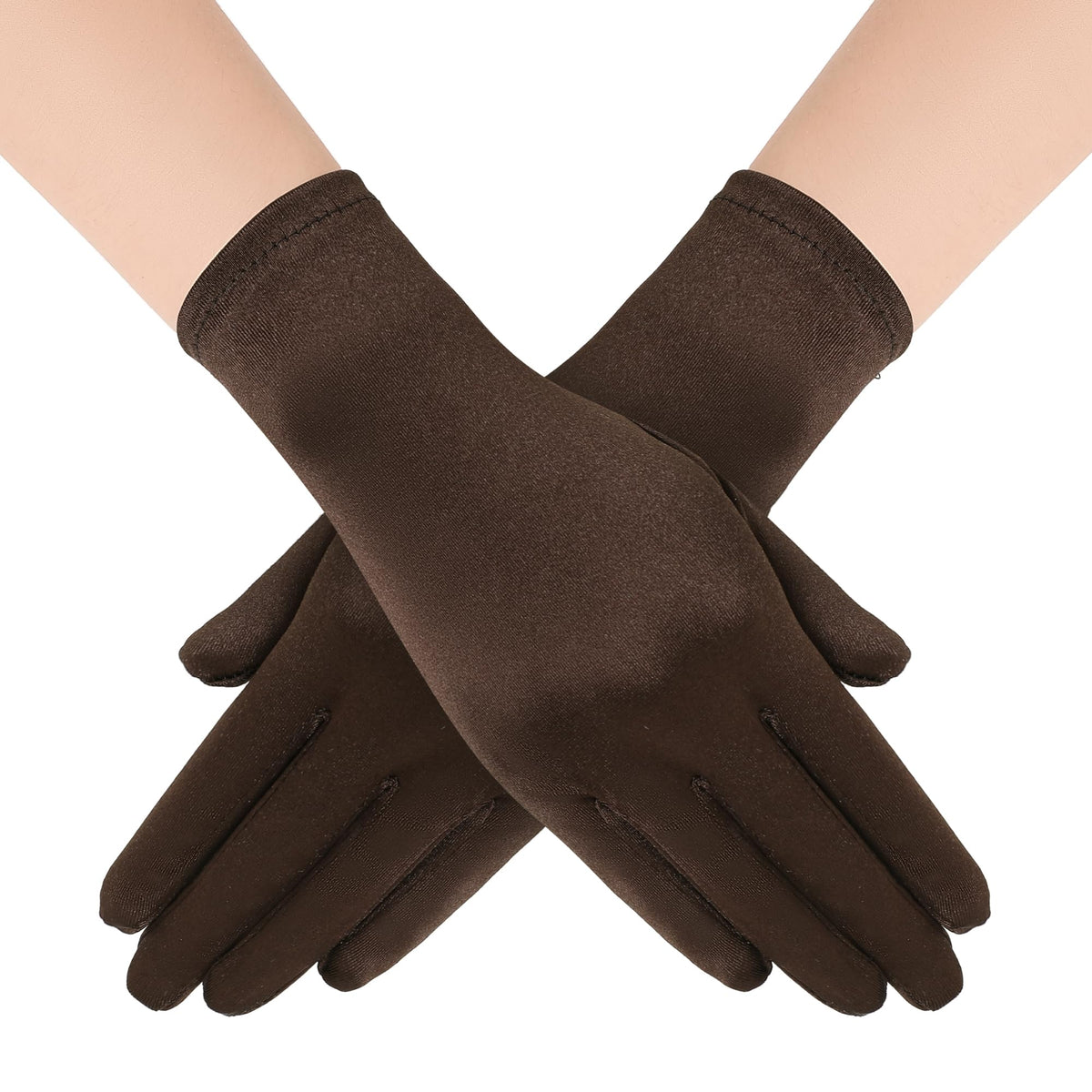 BABEYOND Short Satin Opera Gloves for Women 1920s Bridal Tea Party Gloves