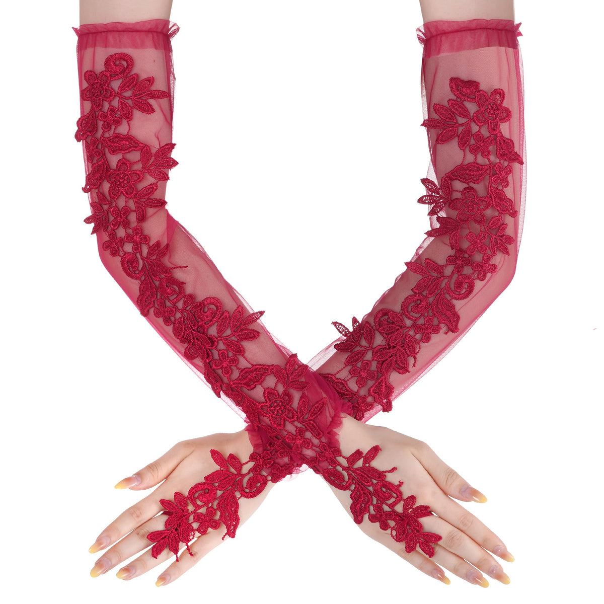 Fingerless Lace Gloves for Women Fingerless Lace Gloves for Halloween Wedding Party Prom Costume Accessories