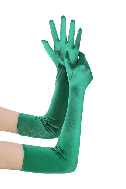 BABEYOND Long Opera Gloves for Women 1920s Elbow Length Satin Gloves